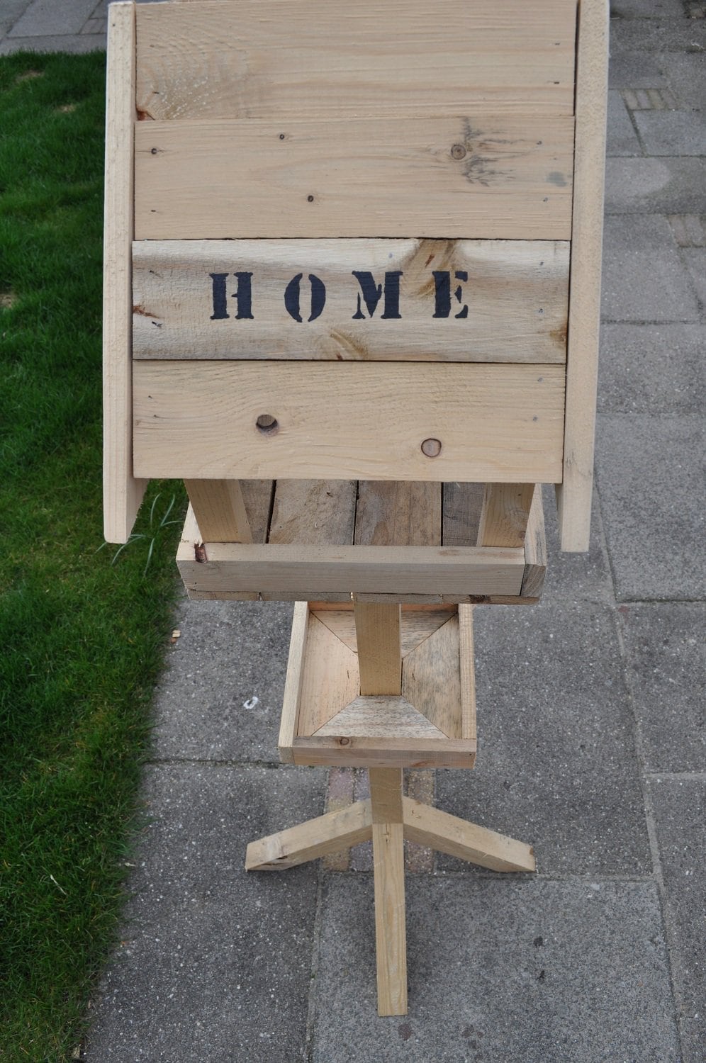 Prik hoofdkussen Gemengd Vogelhuis staand hout | Tekst Home | Robuust hout | Handgemaakt